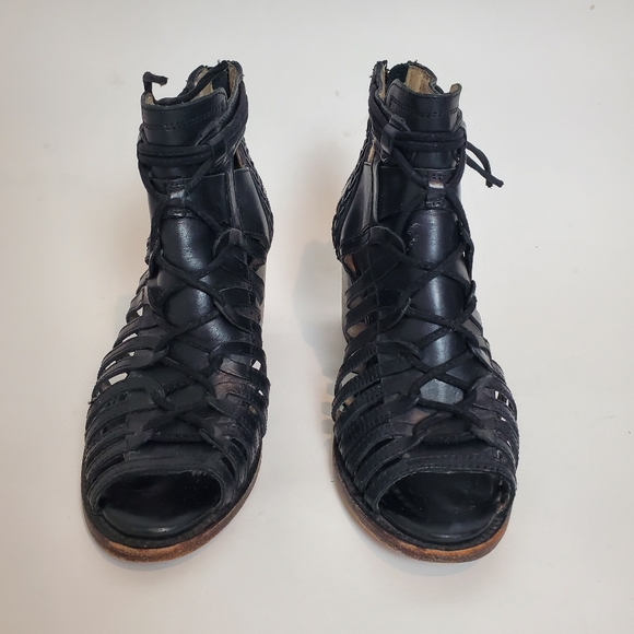 FreeBird by Steven Wazee Black Leather Womens Size 9 - Picture 4 of 9